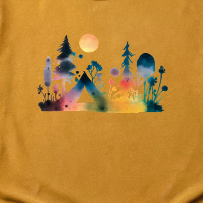 Watercolor Wildflower Retreat Cotton T-Shirt