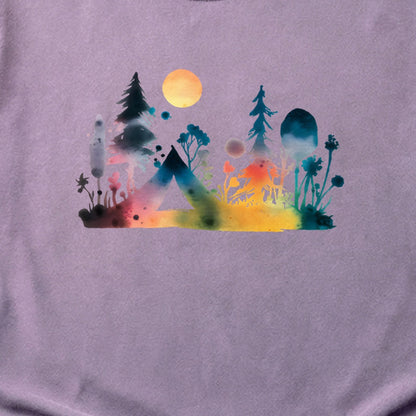 Watercolor Wildflower Retreat Cotton T-Shirt