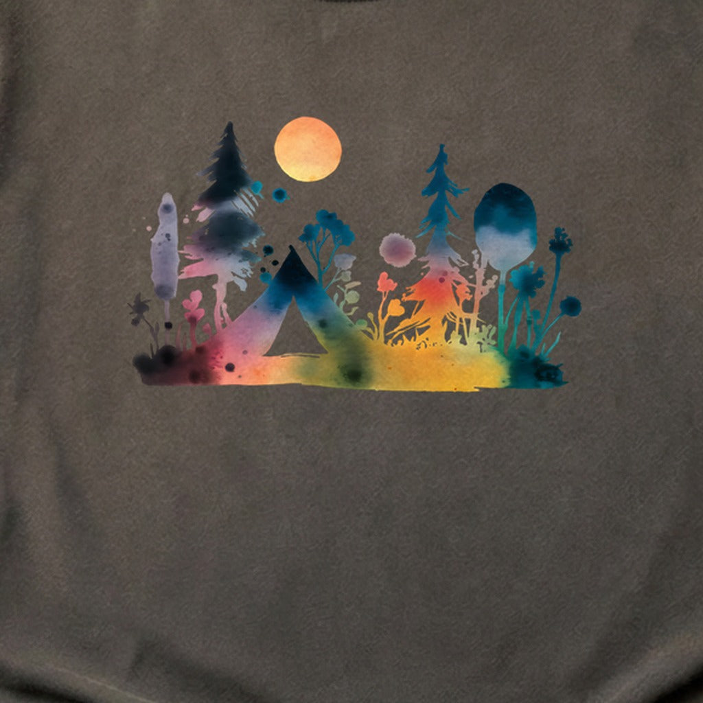 Watercolor Wildflower Retreat Cotton T-Shirt