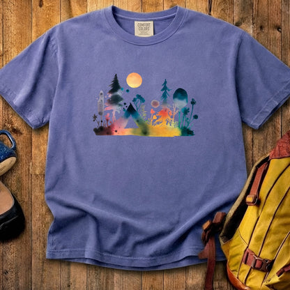 Watercolor Wildflower Retreat Cotton T-Shirt