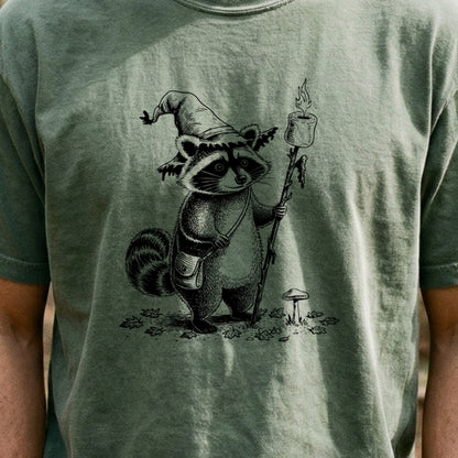 The S'morecerer Raccoon Cotton T-Shirt