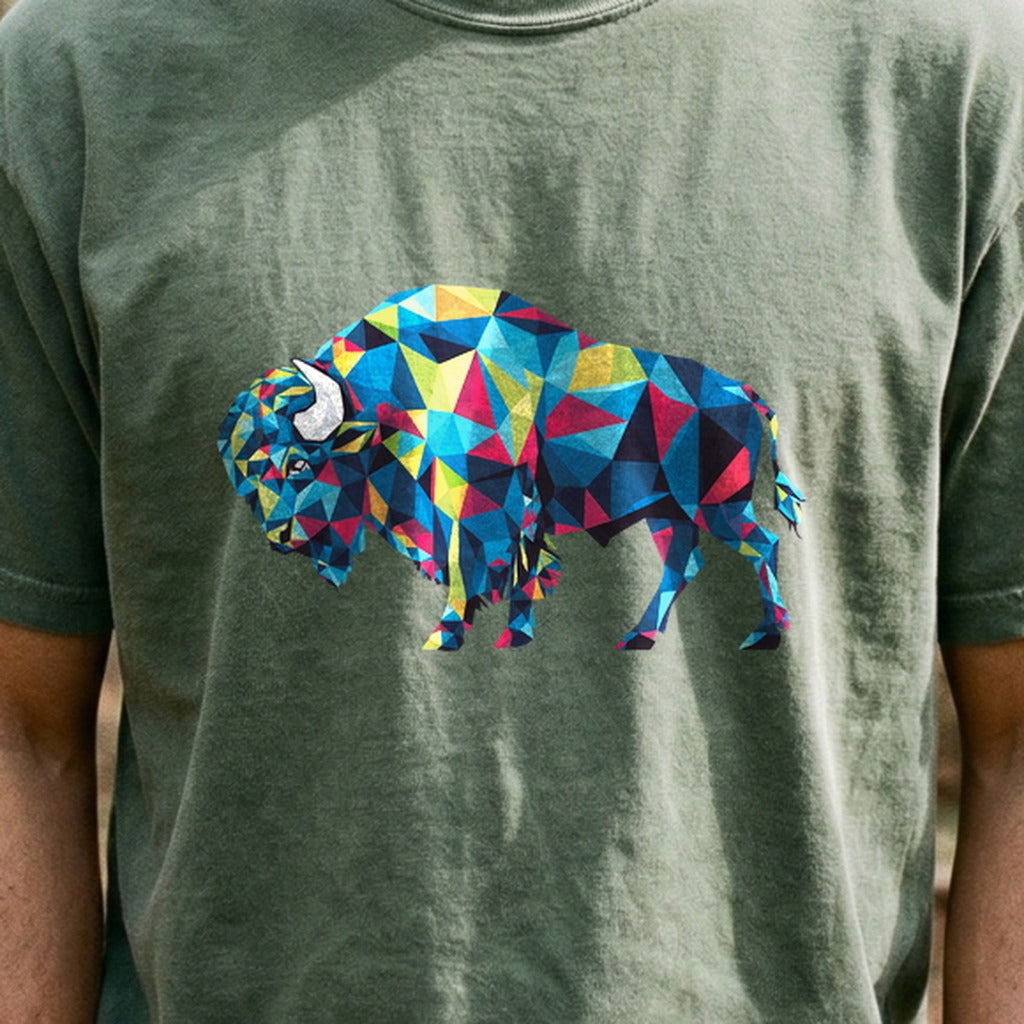 Buffalo Mosaic Cotton T-Shirt
