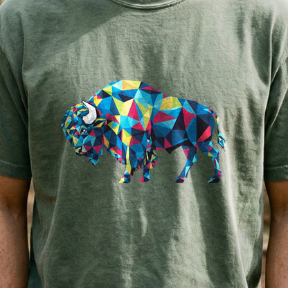 Buffalo Mosaic Cotton T-Shirt