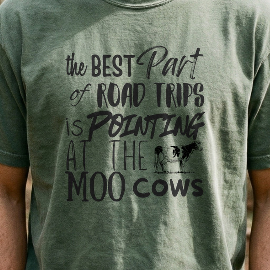Moo Cows Road Trip Cotton T-Shirt