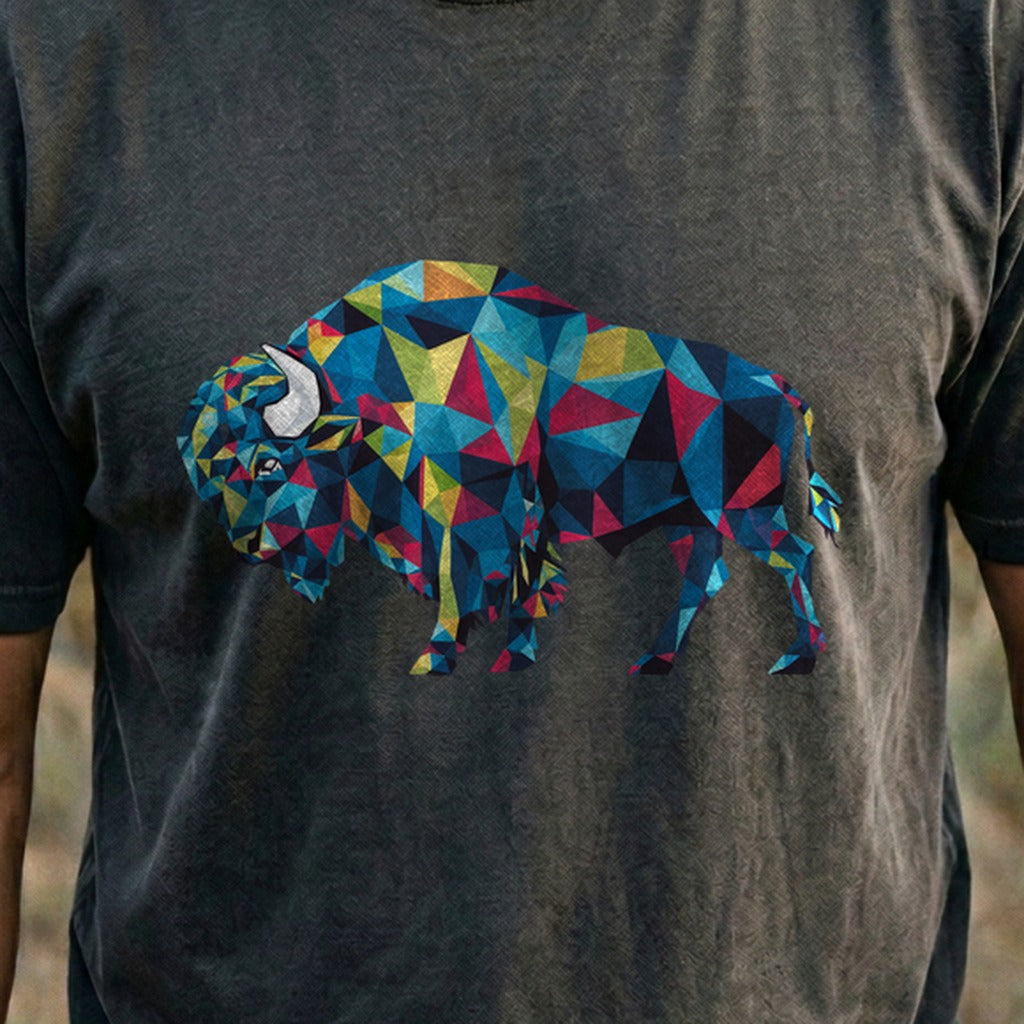 Buffalo Mosaic Cotton T-Shirt