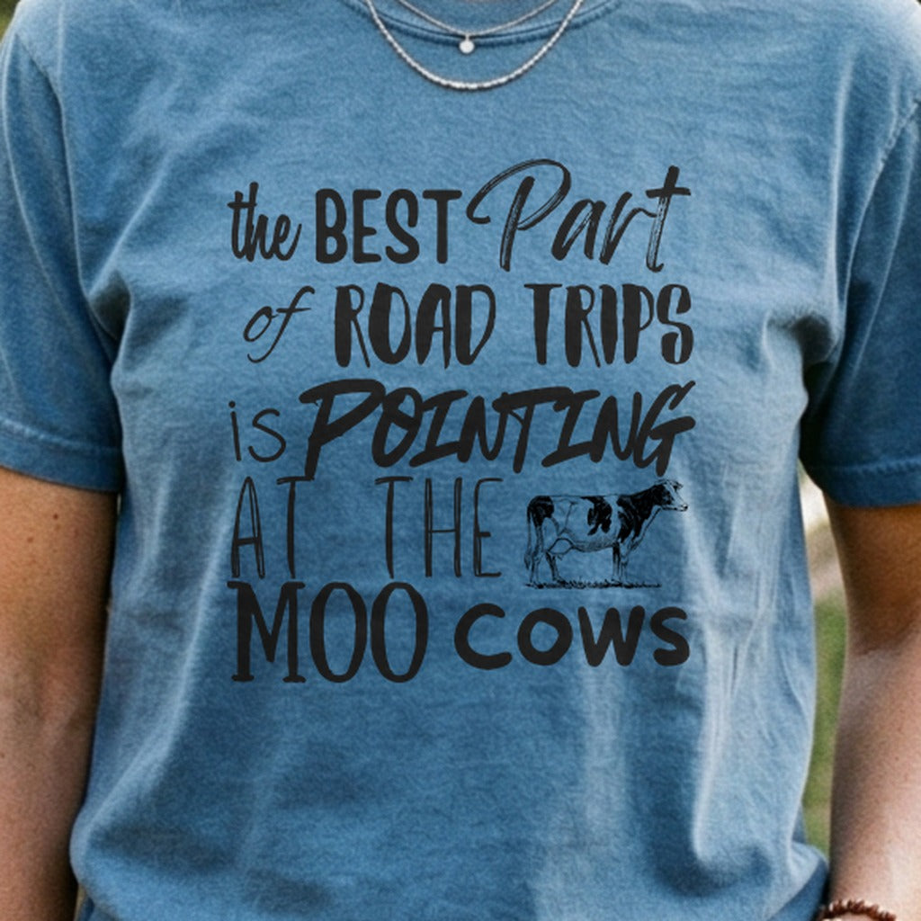 Moo Cows Road Trip Cotton T-Shirt