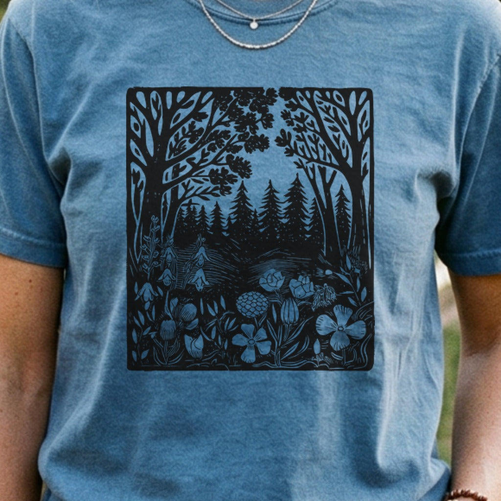 Forest Bloom Cotton T-Shirt