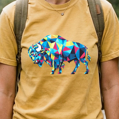 Buffalo Mosaic Cotton T-Shirt