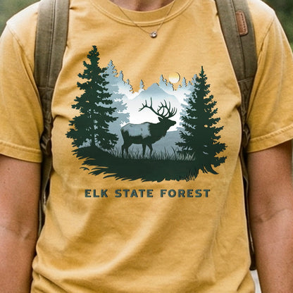 Elk State Forest Cotton T-Shirt