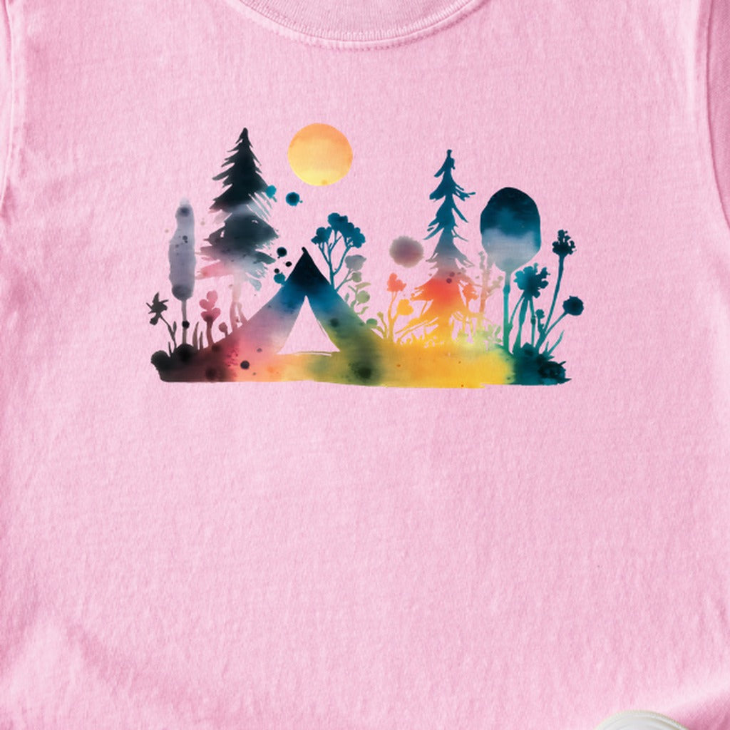 Watercolor Wildflower Retreat Kids Cotton T-Shirt