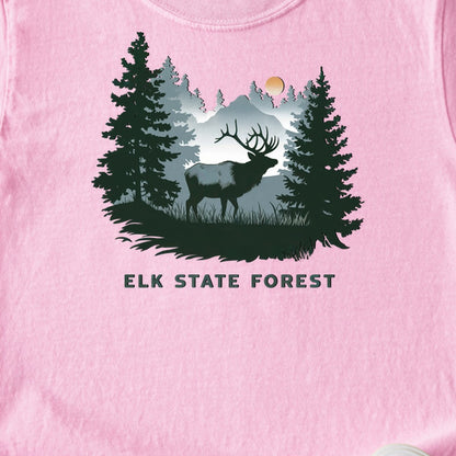 Elk State Forest Kids Cotton T-Shirt