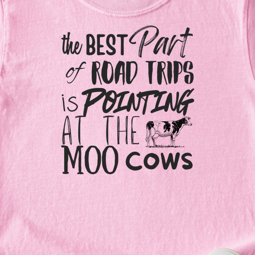 Moo Cows Road Trip Kids Cotton T-Shirt