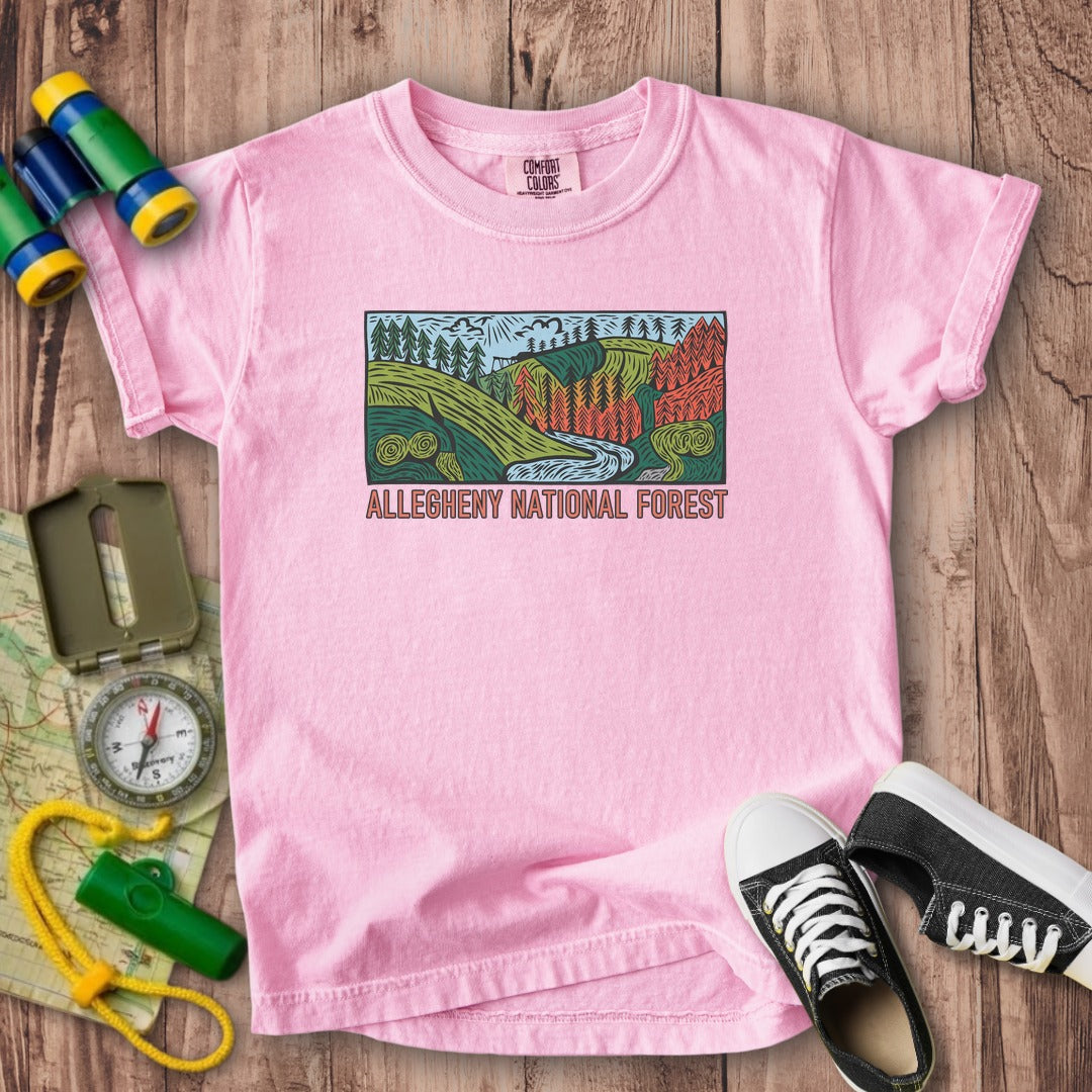 Allegheny National Forest Kids Cotton T-Shirt