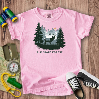 Elk State Forest Kids Cotton T-Shirt