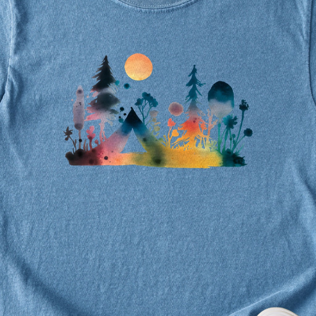 Watercolor Wildflower Retreat Kids Cotton T-Shirt