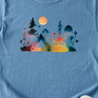 Watercolor Wildflower Retreat Kids Cotton T-Shirt
