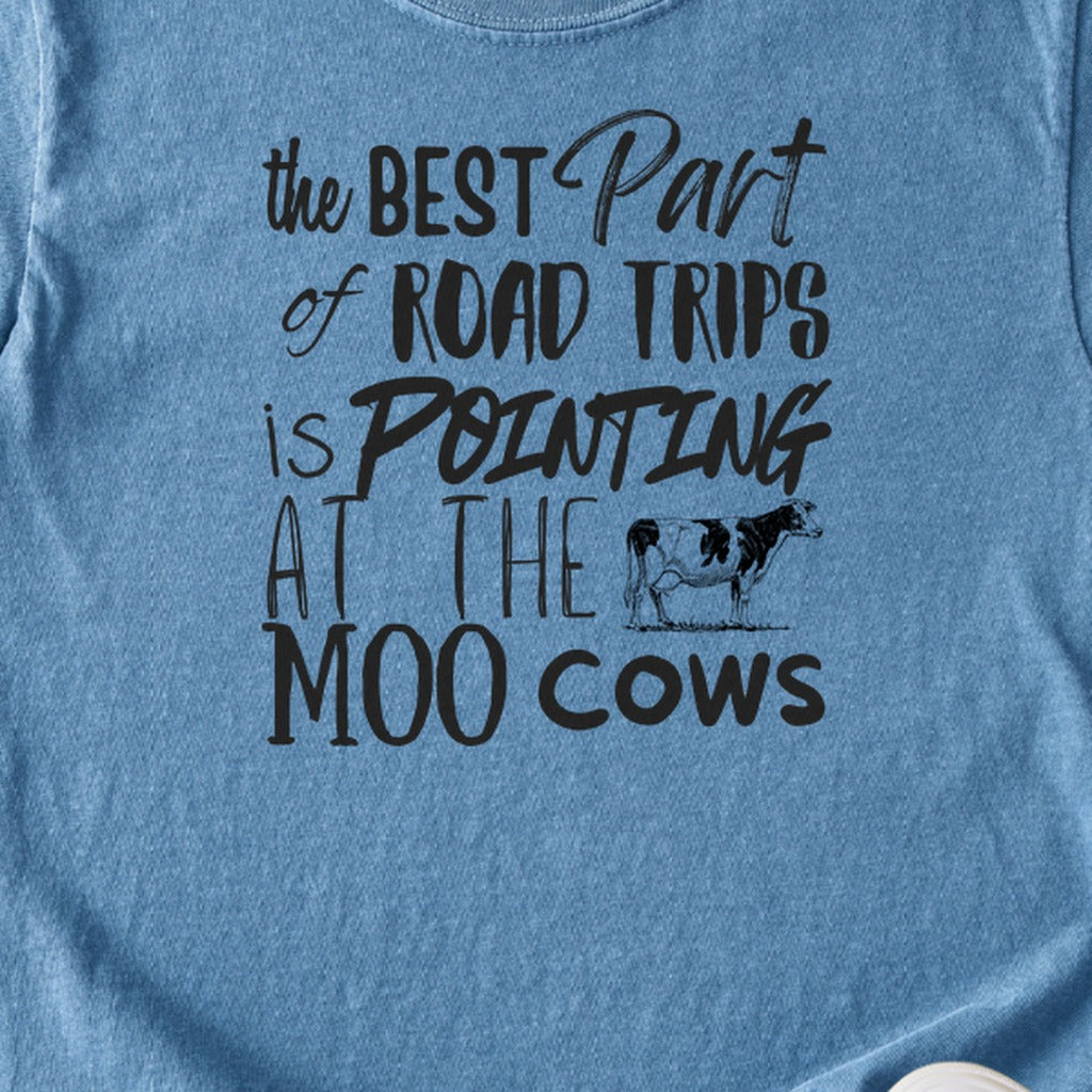 Moo Cows Road Trip Kids Cotton T-Shirt