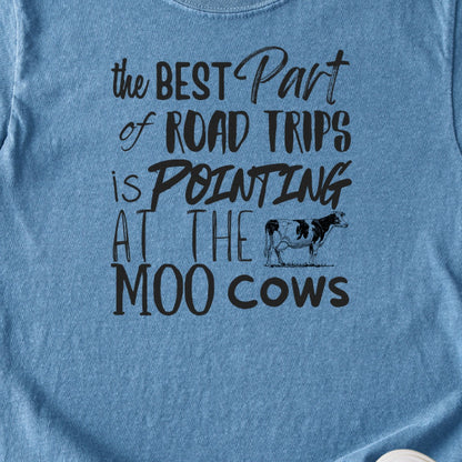 Moo Cows Road Trip Kids Cotton T-Shirt