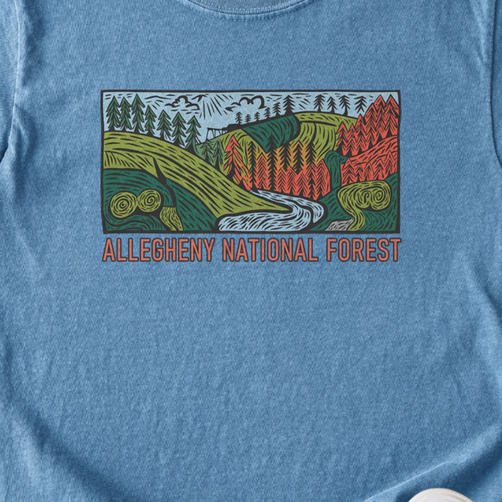 Allegheny National Forest Kids Cotton T-Shirt