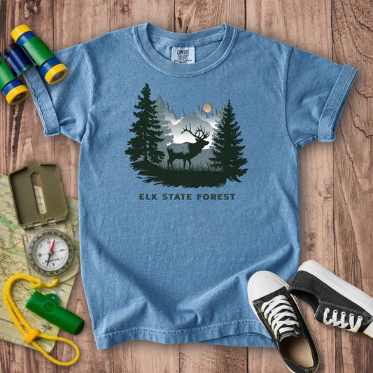 Elk State Forest Kids Cotton T-Shirt