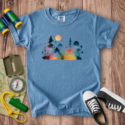 Watercolor Wildflower Retreat Kids Cotton T-Shirt