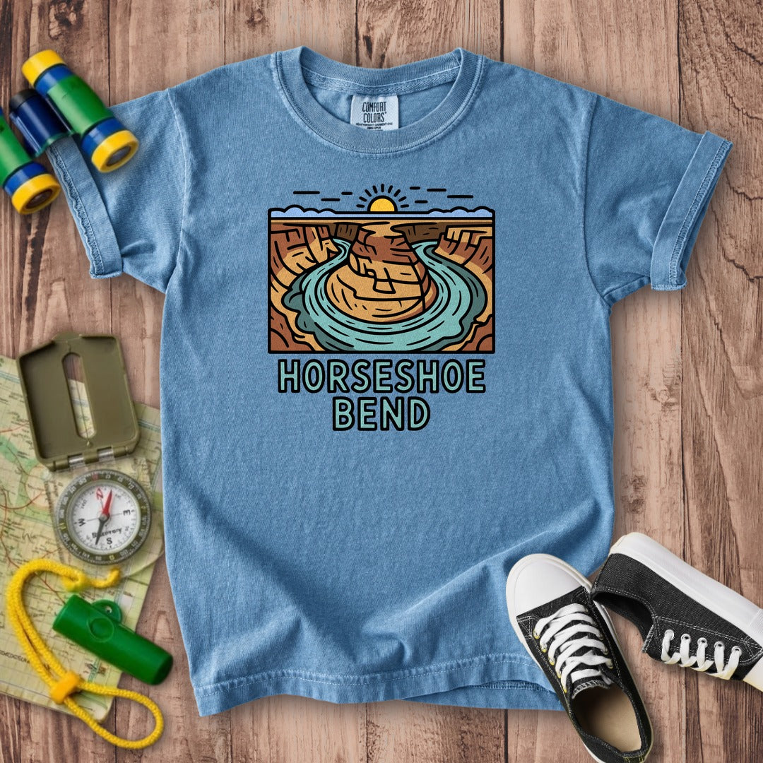 Horseshoe Bend Glen Canyon Kids Cotton T-Shirt