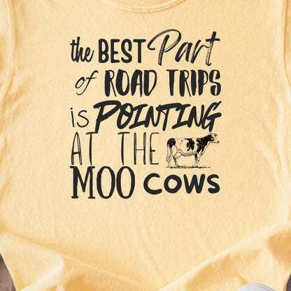 Moo Cows Road Trip Kids Cotton T-Shirt