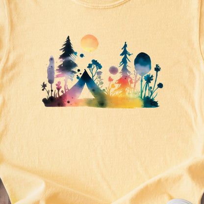Watercolor Wildflower Retreat Kids Cotton T-Shirt