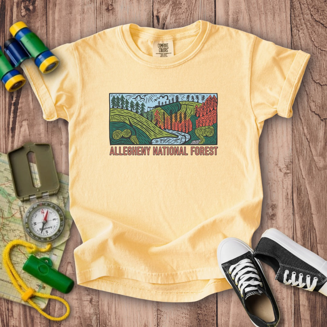 Allegheny National Forest Kids Cotton T-Shirt