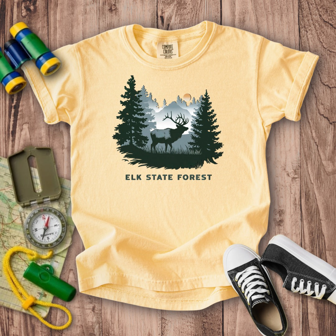 Elk State Forest Kids Cotton T-Shirt