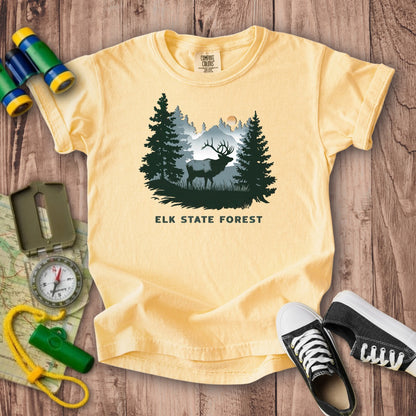 Elk State Forest Kids Cotton T-Shirt