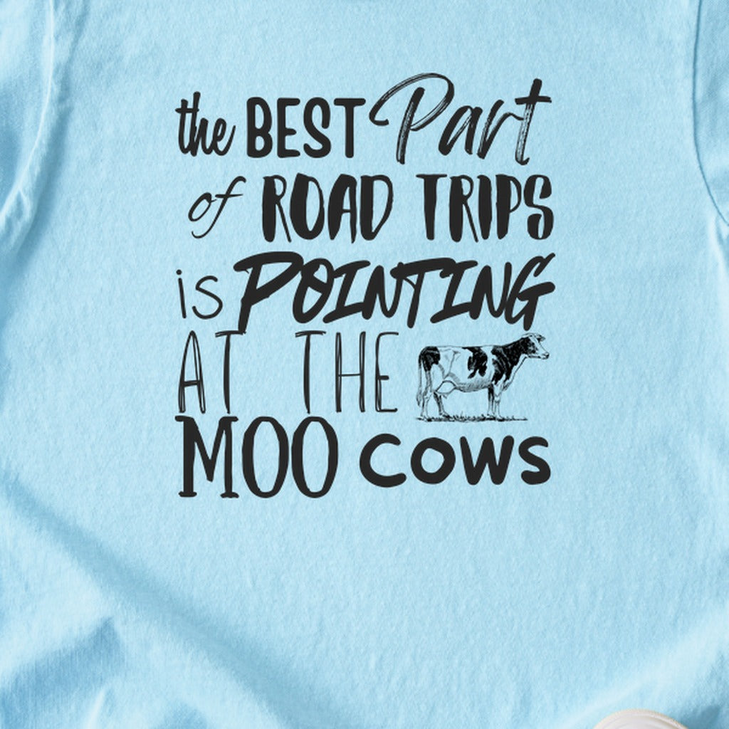 Moo Cows Road Trip Kids Cotton T-Shirt