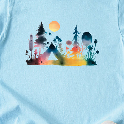 Watercolor Wildflower Retreat Kids Cotton T-Shirt