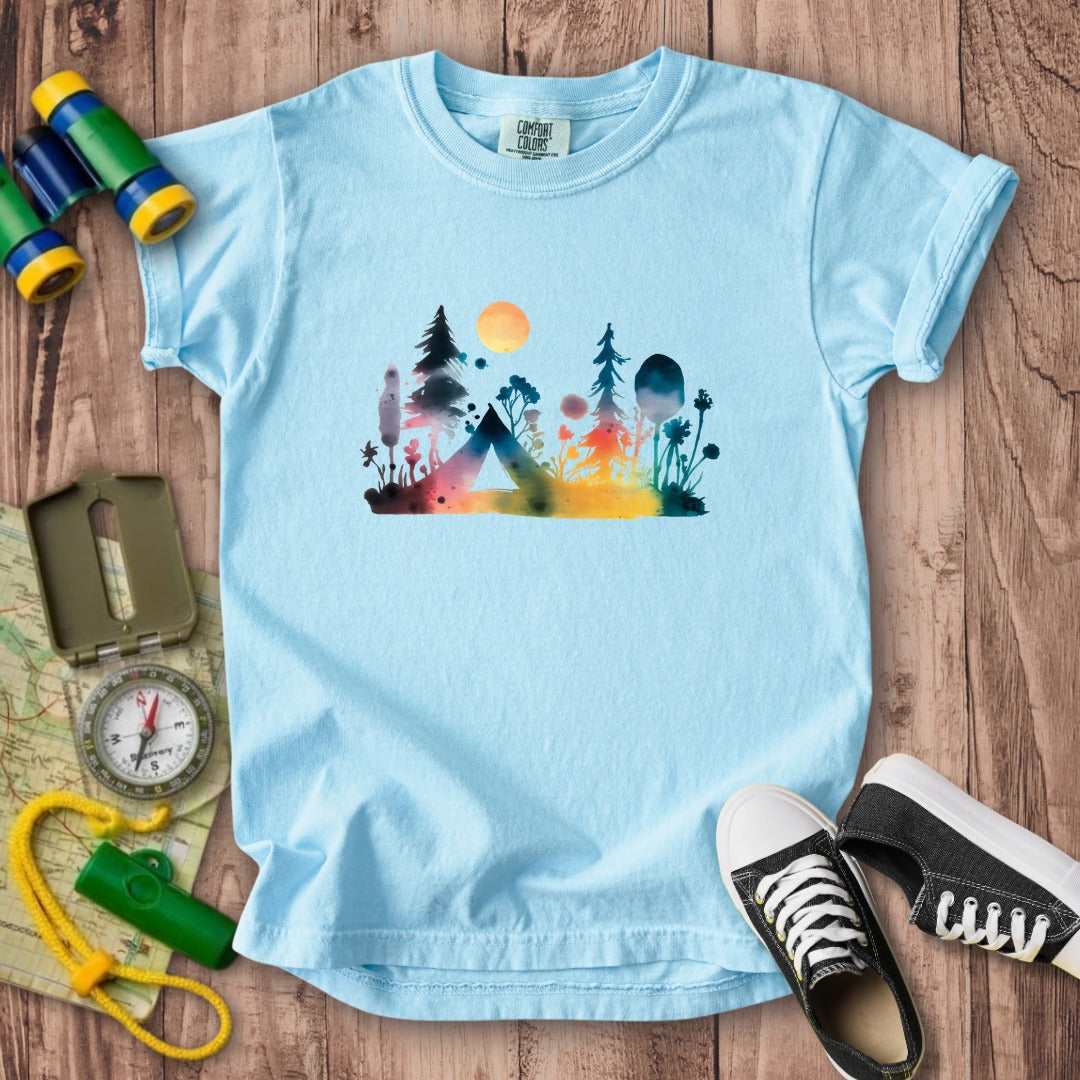 Watercolor Wildflower Retreat Kids Cotton T-Shirt