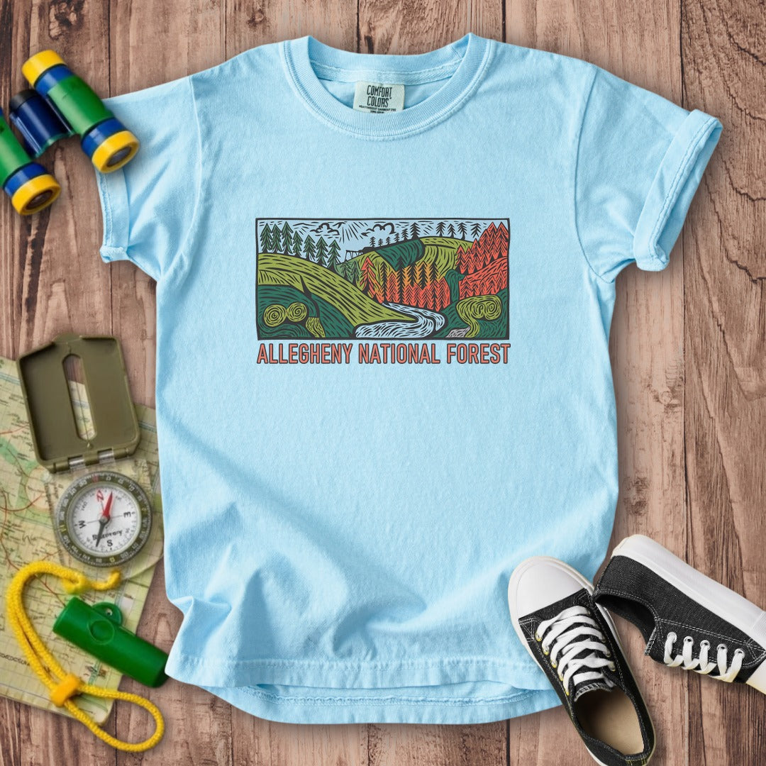 Allegheny National Forest Kids Cotton T-Shirt