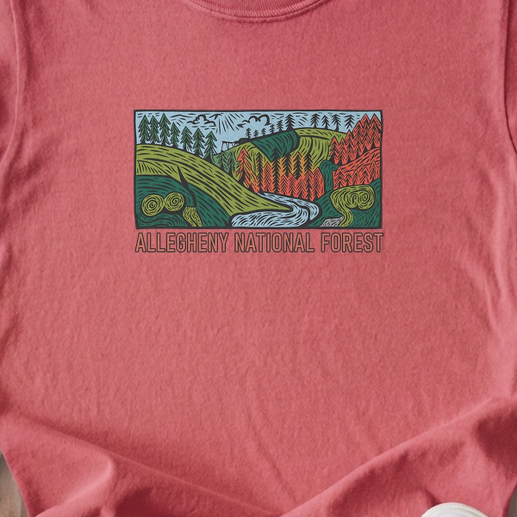 Allegheny National Forest Kids Cotton T-Shirt