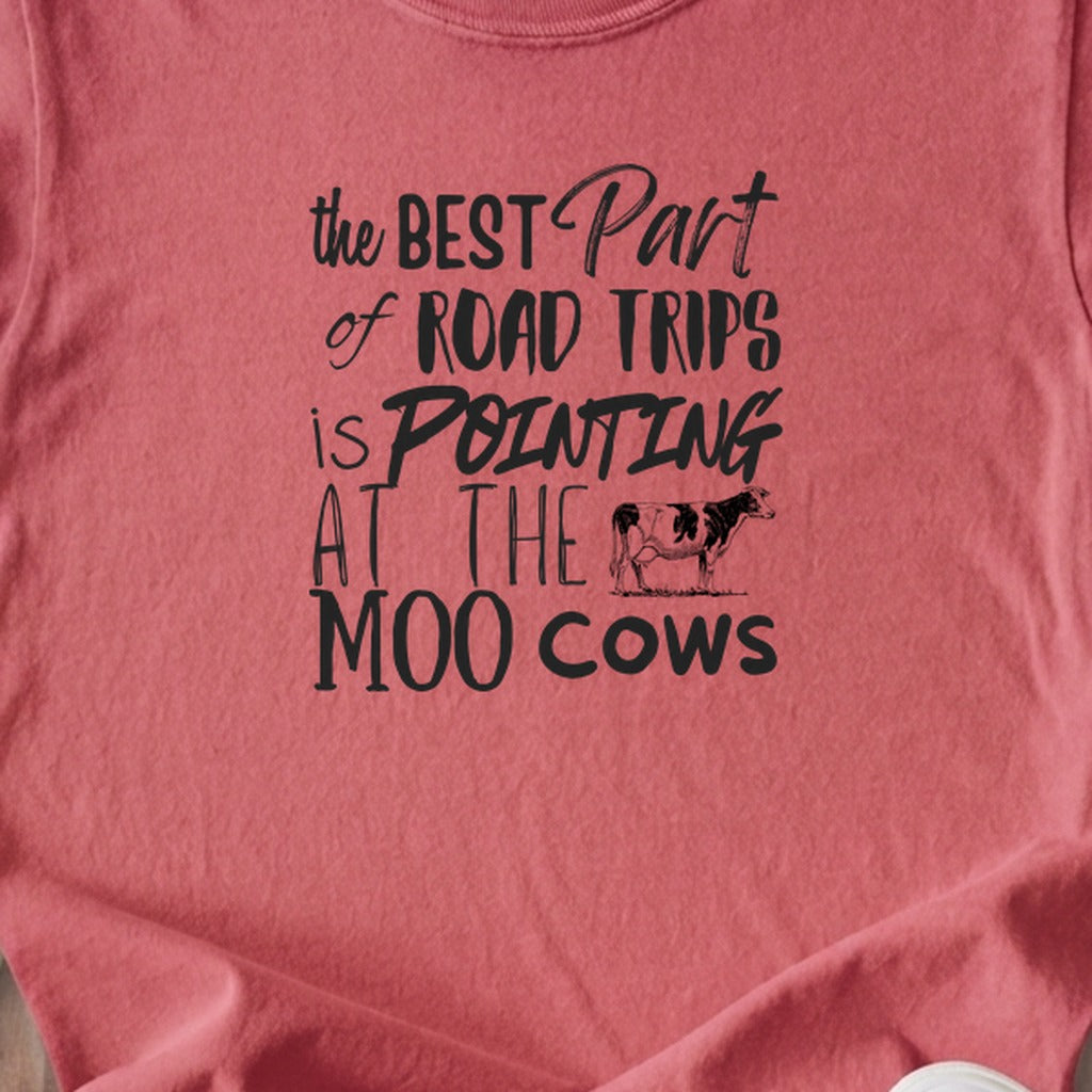 Moo Cows Road Trip Kids Cotton T-Shirt