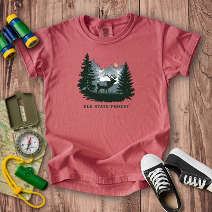 Elk State Forest Kids Cotton T-Shirt
