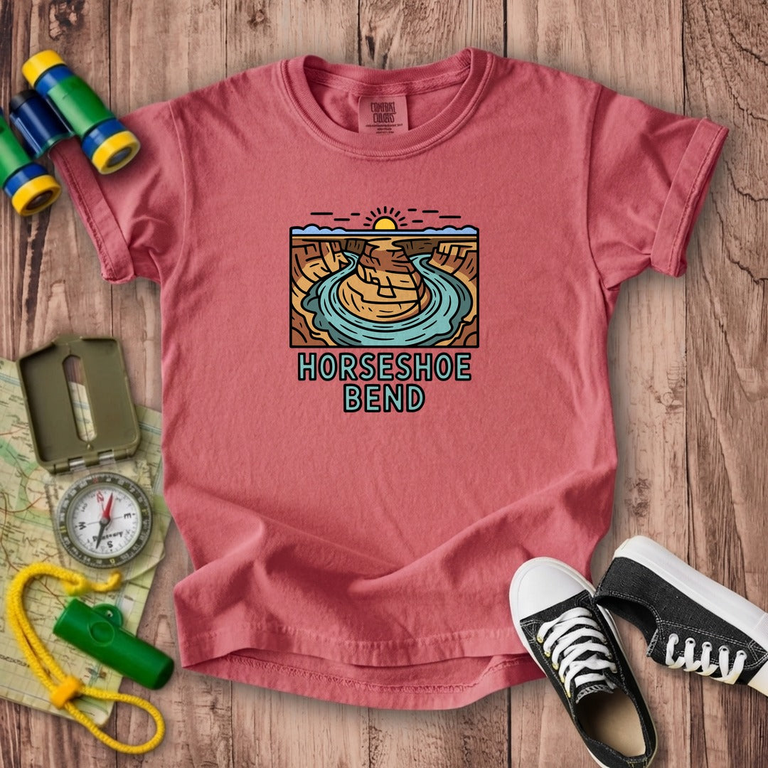 Horseshoe Bend Glen Canyon Kids Cotton T-Shirt