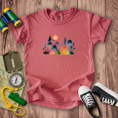 Watercolor Wildflower Retreat Kids Cotton T-Shirt