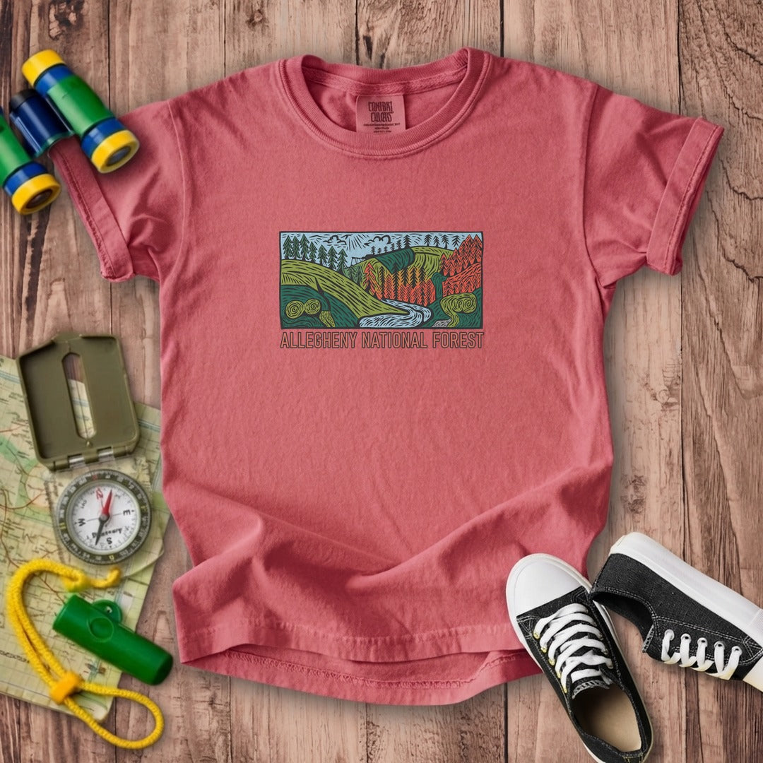 Allegheny National Forest Kids Cotton T-Shirt