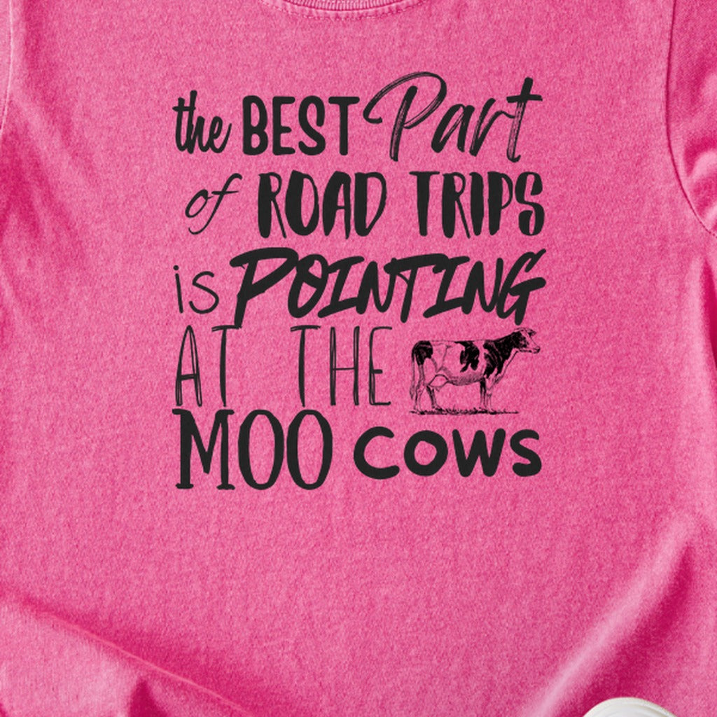 Moo Cows Road Trip Kids Cotton T-Shirt