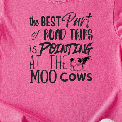 Moo Cows Road Trip Kids Cotton T-Shirt