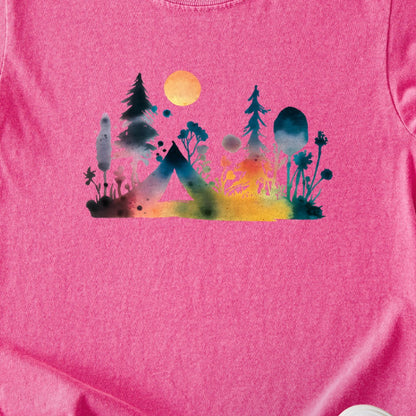 Watercolor Wildflower Retreat Kids Cotton T-Shirt