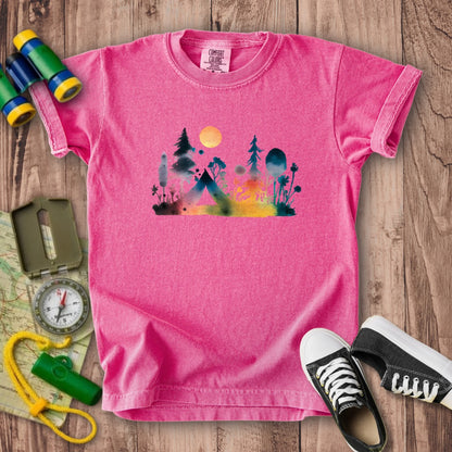 Watercolor Wildflower Retreat Kids Cotton T-Shirt