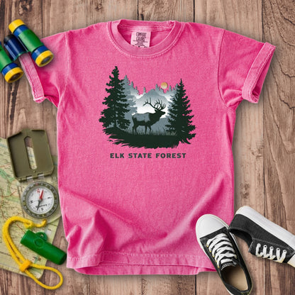 Elk State Forest Kids Cotton T-Shirt