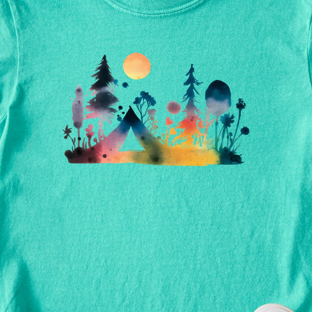 Watercolor Wildflower Retreat Kids Cotton T-Shirt