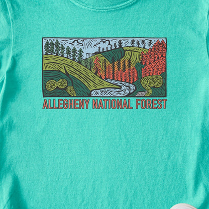Allegheny National Forest Kids Cotton T-Shirt