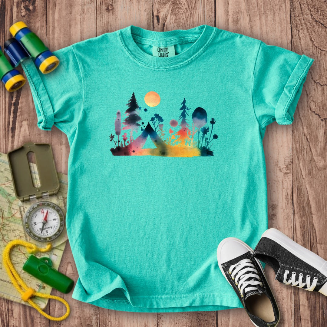 Watercolor Wildflower Retreat Kids Cotton T-Shirt