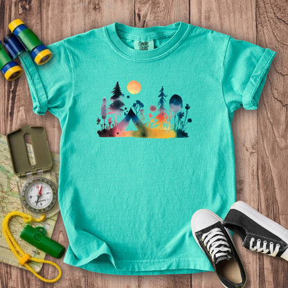 Watercolor Wildflower Retreat Kids Cotton T-Shirt